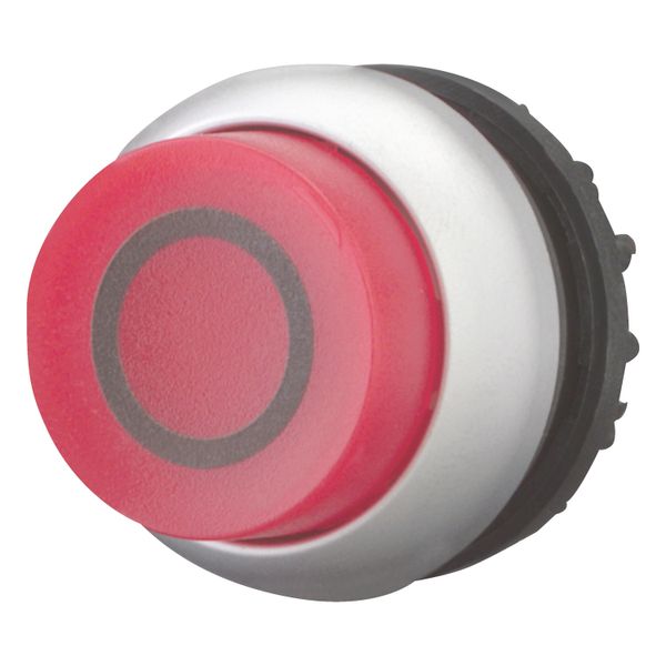 Illuminated pushbutton actuator, RMQ-Titan, Extended, maintained, red, inscribed, Bezel: titanium image 2
