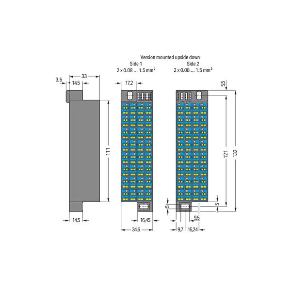 Matrix patchboard 32-pole Marking 33-64 dark gray image 2