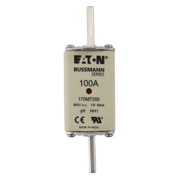 Fuse-link, high speed, 100 A, AC 800 V, NH1, gR, UL, IEC, dual indicator image 16