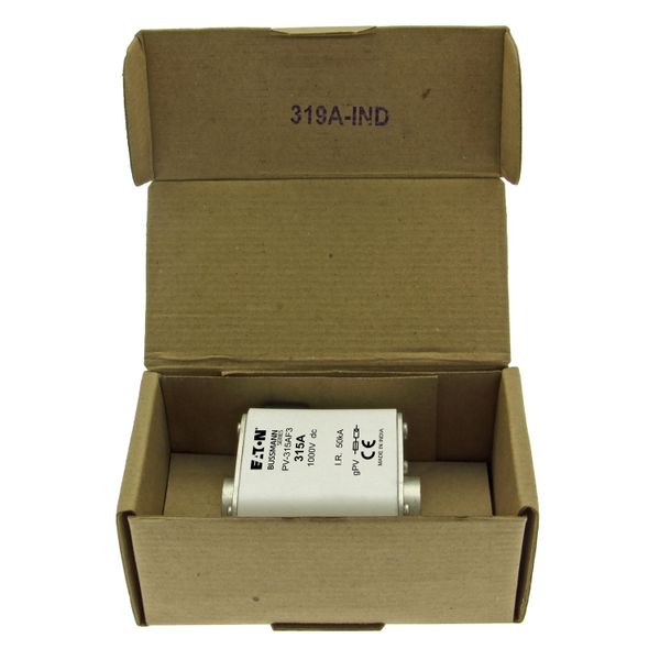 Fuse-link, high speed, 315 A, DC 1000 V, size 3, 76 x 92 x 91 mm, gPV, IEC, UL, single indicator image 14