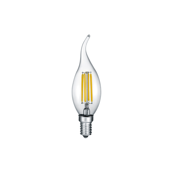 Bulb LED E14 filament candle with a tip 4W 470lm 2700K switch dimmer image 1