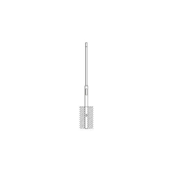 mast, cylindrical offset, Siteco® metallic grey (DB 702S), 5.0m, spigot size: 76mm image 1
