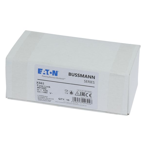 Fuse-link, LV, 63 A, AC 440 V, BS88/F3, 27 x 80 mm, gL/gG, BS image 17