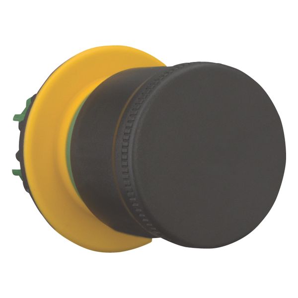 HALT/STOP-Button, RMQ-Titan, Mushroom-shaped, 30 mm, Non-illuminated, Pull-to-release function, Black, yellow, RAL 9005 image 13