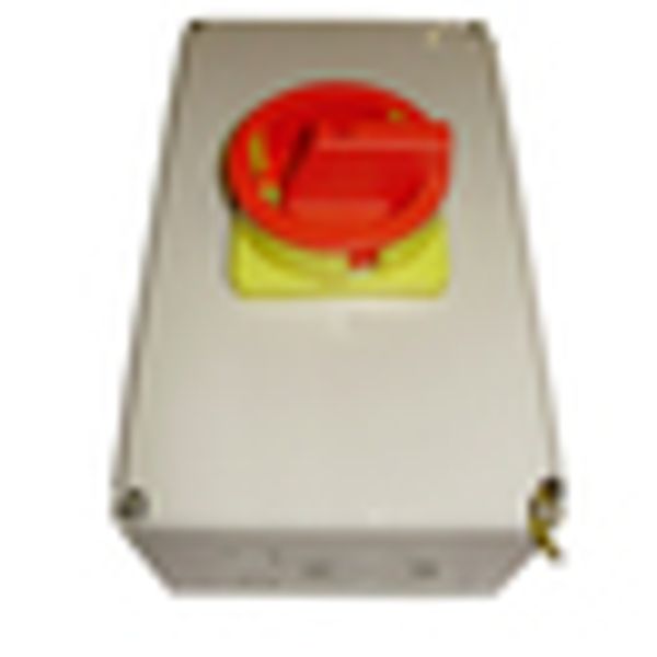 Emergency-Stop Main Switch 3-pole, 63A, 22kW, IP65 image 2