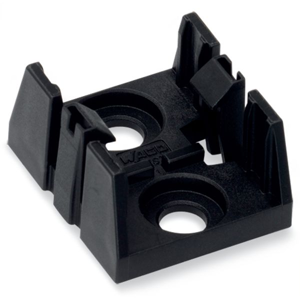 Mounting plate 3-pole for distribution connectors black image 3