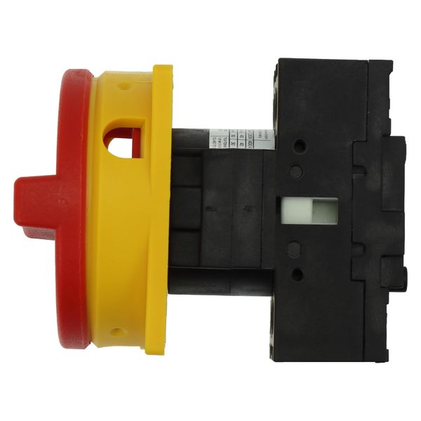 On-Off switch, P1, 40 A, flush mounting, 3 pole, Emergency switching off function, With red rotary handle and yellow locking ring, Lockable in the 0 ( image 27