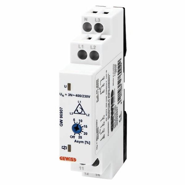 PHASE MONITORING RELAY - 3 PHASE AC ELECTRICAL SYSTEM - 230/400V ac 50/60Hz - 1 MODULE image 2