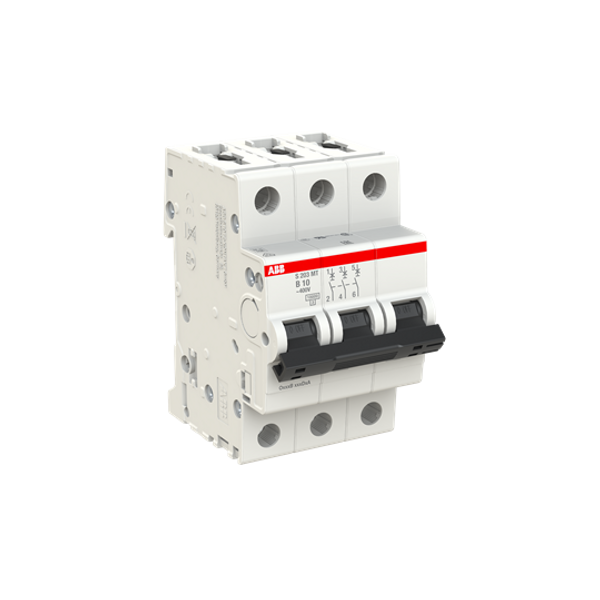 S203MT-B10 Miniature Circuit Breakers MCBs - 3P - B - 10 A image 1