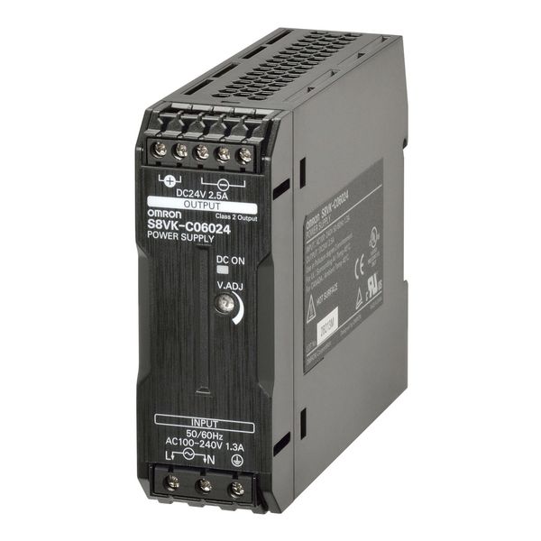 Book type power supply, Lite, 60 W, 24VDC, 2.5A, DIN rail mounting S8VK2000R image 4