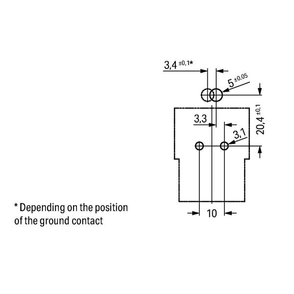 Plug with direct ground contact 3-pole white image 5