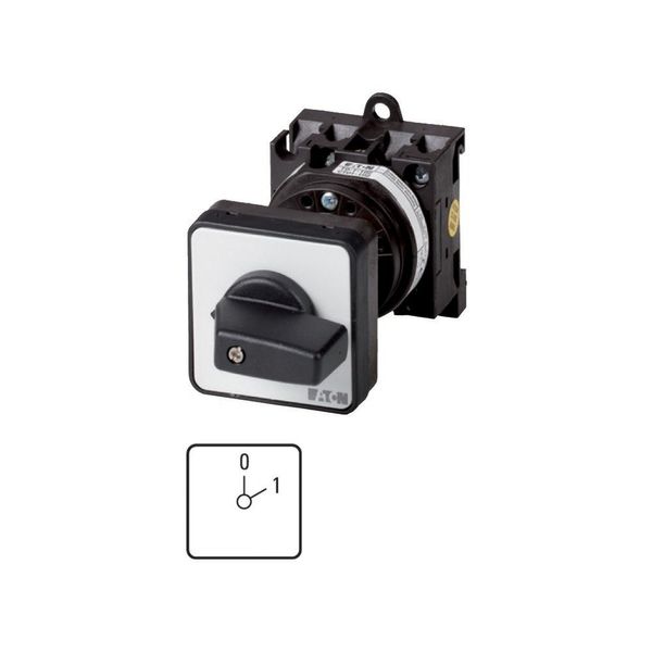 ON-OFF switches, T0, 20 A, rear mounting, 1 contact unit(s), Contacts: 2, 60 °, maintained, With 0 (Off) position, 0-1, Design number 8201 image 2