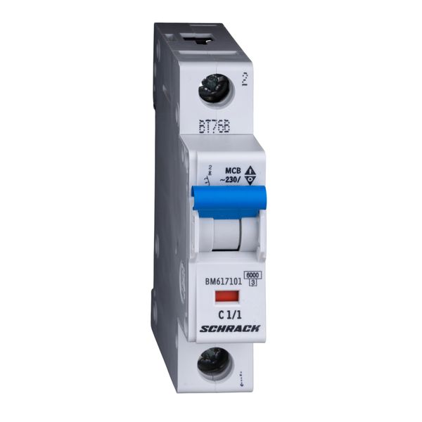 Miniature Circuit Breaker (MCB) C, 1A, 1-pole, 6kA image 1