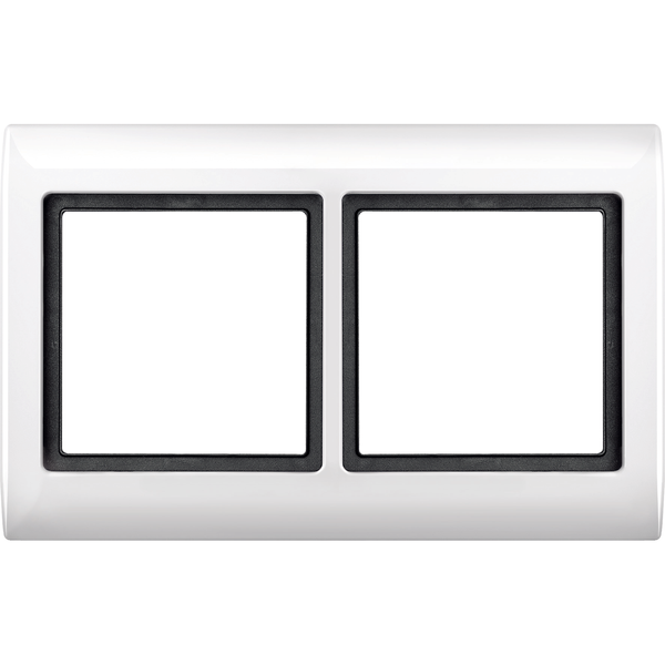 Aquadesign frame, 2-gang, polar white image 4