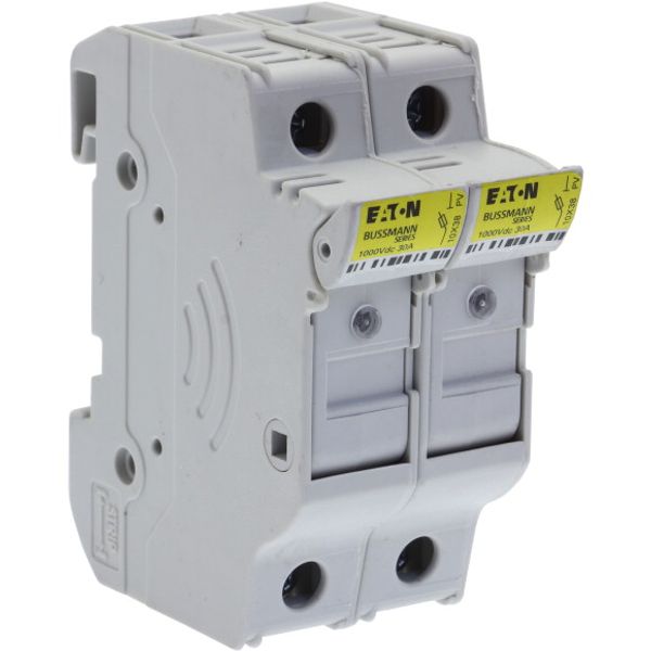 Fuse-holder, LV, 32 A, DC 1000 V, 10 x 38 mm, gPV, 2P, UL, IEC, indicating, DIN rail mount image 6