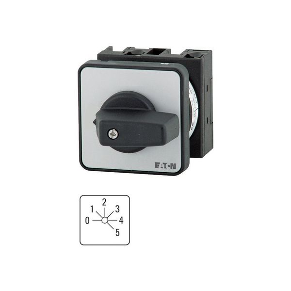 Step switches, T0, 20 A, flush mounting, 3 contact unit(s), Contacts: 5, 45 °, maintained, With 0 (Off) position, 0-5, Design number 144 image 2