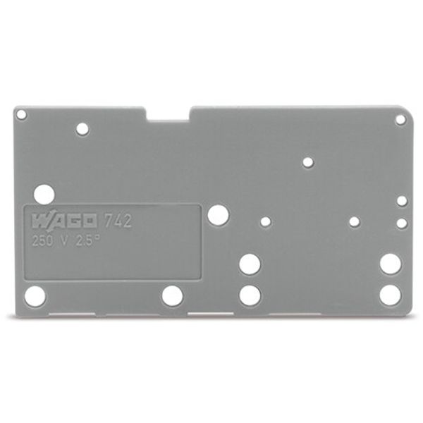 End plate snap-fit type 1.5 mm thick blue image 3