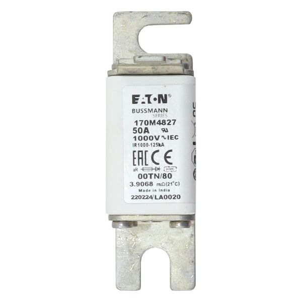 Fuse-link, high speed, 32 A, AC 1000 V, size 00, 30 x 47 x 98 mm, aR, DIN, IEC, type T indicator image 35