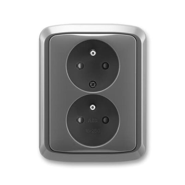 5583A-C02357 B Double socket outlet with earthing pins, shuttered, with turned upper cavity, with surge protection image 71