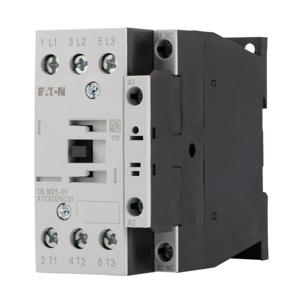 Contactor, 3 pole, 380 V 400 V 11 kW, 1 NC, RDC 24: 24 - 27 V DC, DC operation, Screw terminals image 12