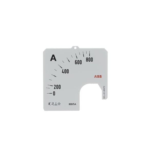 SCL-A1-800/72 Scale for analogue ammeter image 4