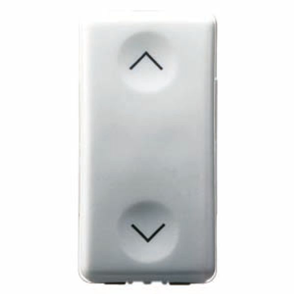 THREE-WAY SWITCH 2P 250V ac - 10AX - NEUTRAL - SYMBOL UP-DOWN - 1 MODULE - SYSTEM WHITE image 2