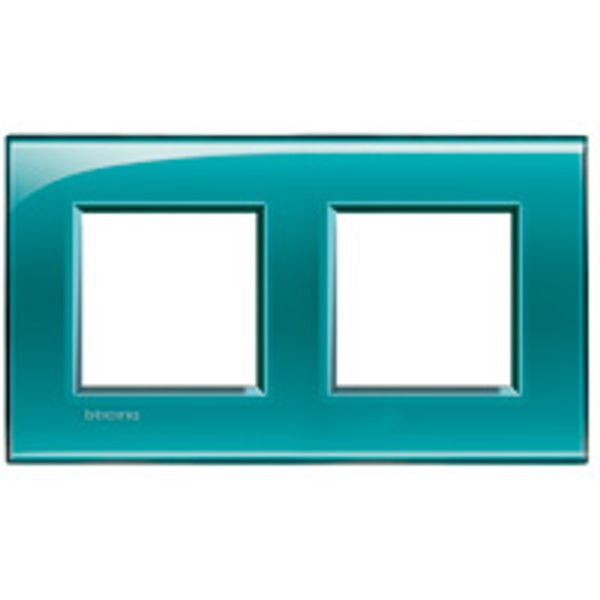 LL - cover plate 2x2P 71mm green image 1