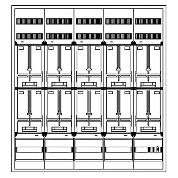 Z„hlerverteiler 9xZF, H=1400 B=1300 T=210mm, 1xTSG image 1