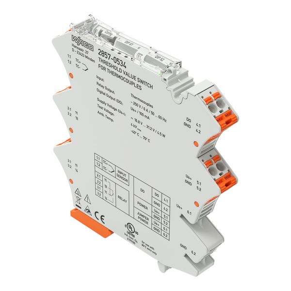 Threshold value switches Thermocouples 1 make contact image 2