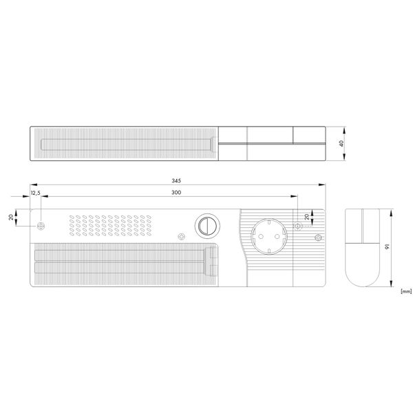 Cabinet light IP20 with screw fastening and socket, 11W image 3