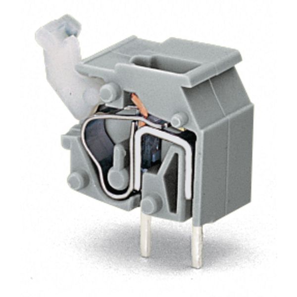 Stackable PCB terminal block push-button 2.5 mm² light gray image 3