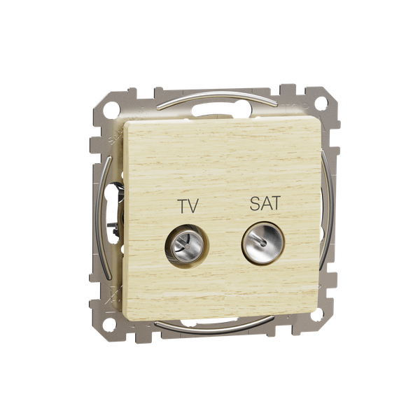 TV/SAT Socket intermediate 10db, Sedna, Wood birch image 5