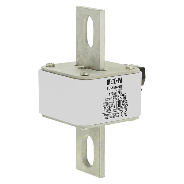 Fuse-link, high speed, 1250 A, AC 690 V, size 3, 76 x 92 x 139 mm, aR, IEC, UL, single indicator image 17