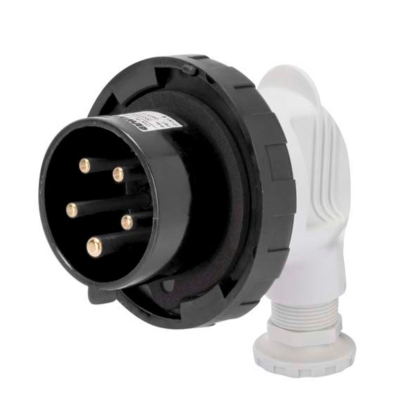 90° PLUG - IP67 - 3P+N+E 16A 480-500V 50/60HZ - BLACK - 7H - SCREW WIRING image 2