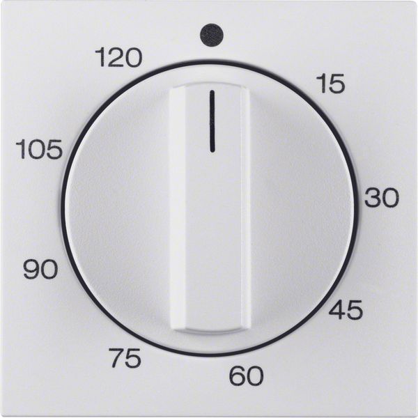 Centre plate for mechanical timer, S.1/B.3/B.7, p. white, matt, plasti image 1