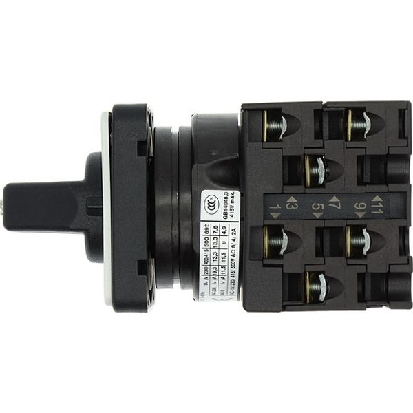 Universal control switches, T0, 20 A, flush mounting, 3 contact unit(s), Contacts: 6, 45 °, momentary/maintained, With 0 (Off) position, With spring-r image 3