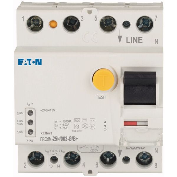 Digital residual current circuit-breaker, all-current sensitive, 25 A, 4p, 30 mA, type G/B+ image 1