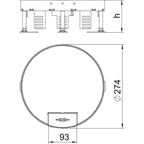 RKS2 R7 V25 Round cassette with cord outlet ¨275mm image 2