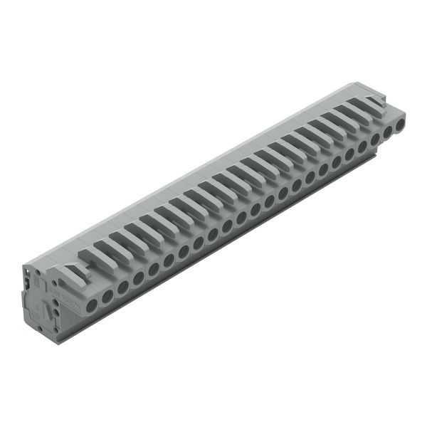 1-conductor female connector, angled CAGE CLAMP® 2.5 mm² gray image 1