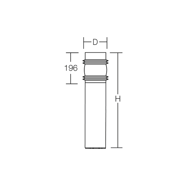 MEGA GÜRTELLINSE, anthracite, on/off Bollards, D 140 H 1000, Transpare image 4