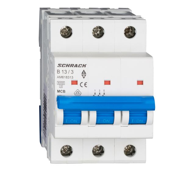 Miniature Circuit Breaker (MCB) AMPARO 6kA, B 13A, 3-pole image 2