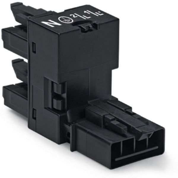 h-distribution connector 4-pole Cod. A black image 2