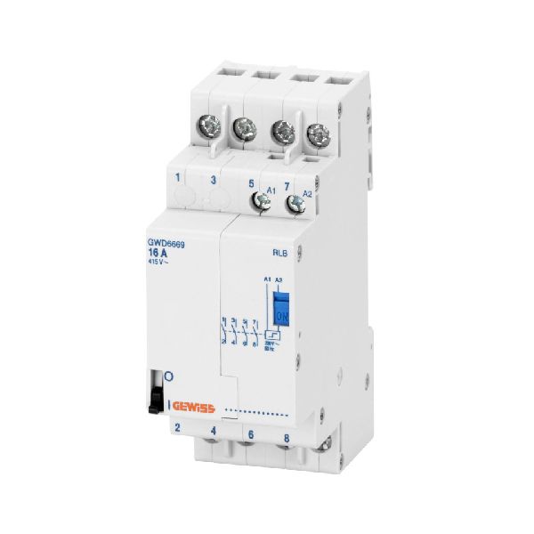 LATCHING RELAY - 16A - 4NO 230V ac - 1 MODULE image 2
