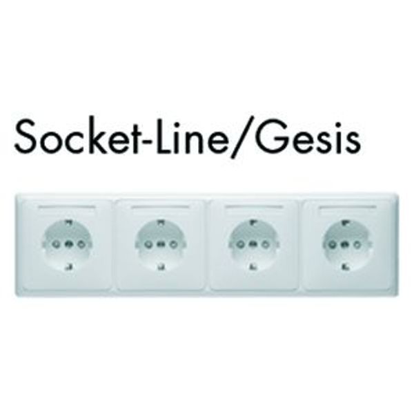 Socketline Flex Geräte-Kombination,STANDARD Inline weiß image 1