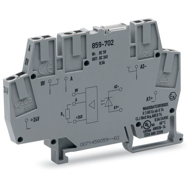 859-702 Optocoupler module; Nominal input voltage: 5 VDC; Output voltage range: 0 … 24 VDC image 4