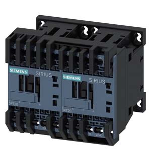 Reversing contactor assembly AC-3, 4 kW/400 V 24 V AC, 50/60 Hz, 3-pole S00 image 1