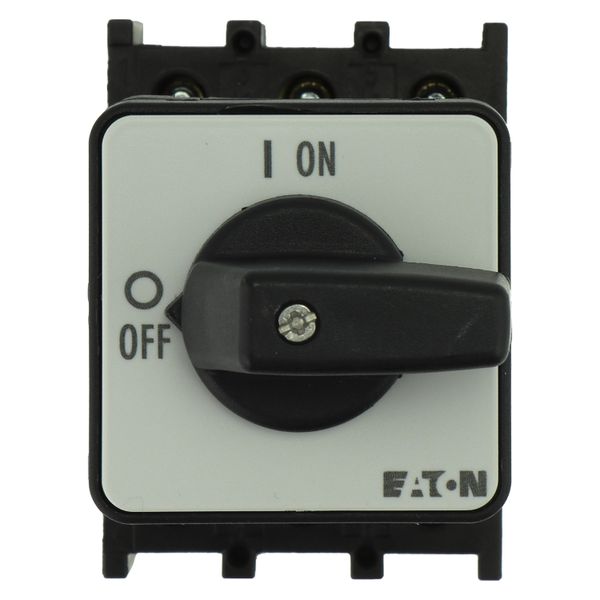 On-Off switch, P1, 40 A, centre mounting, 3 pole, with black thumb grip and front plate image 10