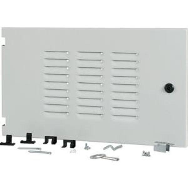 Section wide door, ventilated, right, HxW=350x600mm, IP42, grey image 4