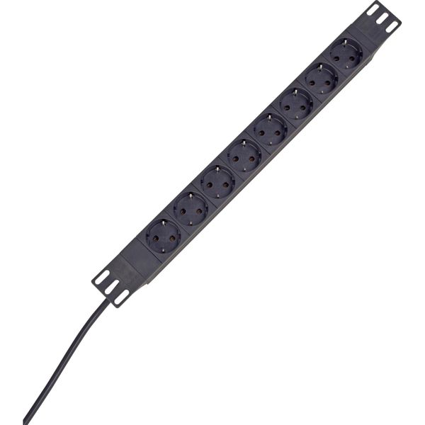 PROFIversal PA 8-fach, Steckdosenleiste in Schutzkontakt-Ausführung, 19", 2m Zuleitung, Farbe: schwarz image 1