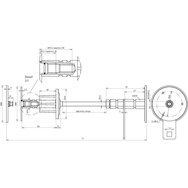 Waterproof wall bushing for thicknesses 200-300mm  StSt (316/Ti/L) image 2